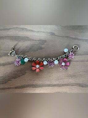 Vintage Betsy Johnson Flower Bracelet